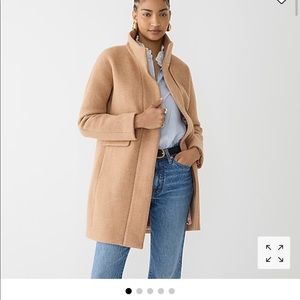 J.Crew cocoon coat in Italian stadium-cloth wool coat in Oatmeal color